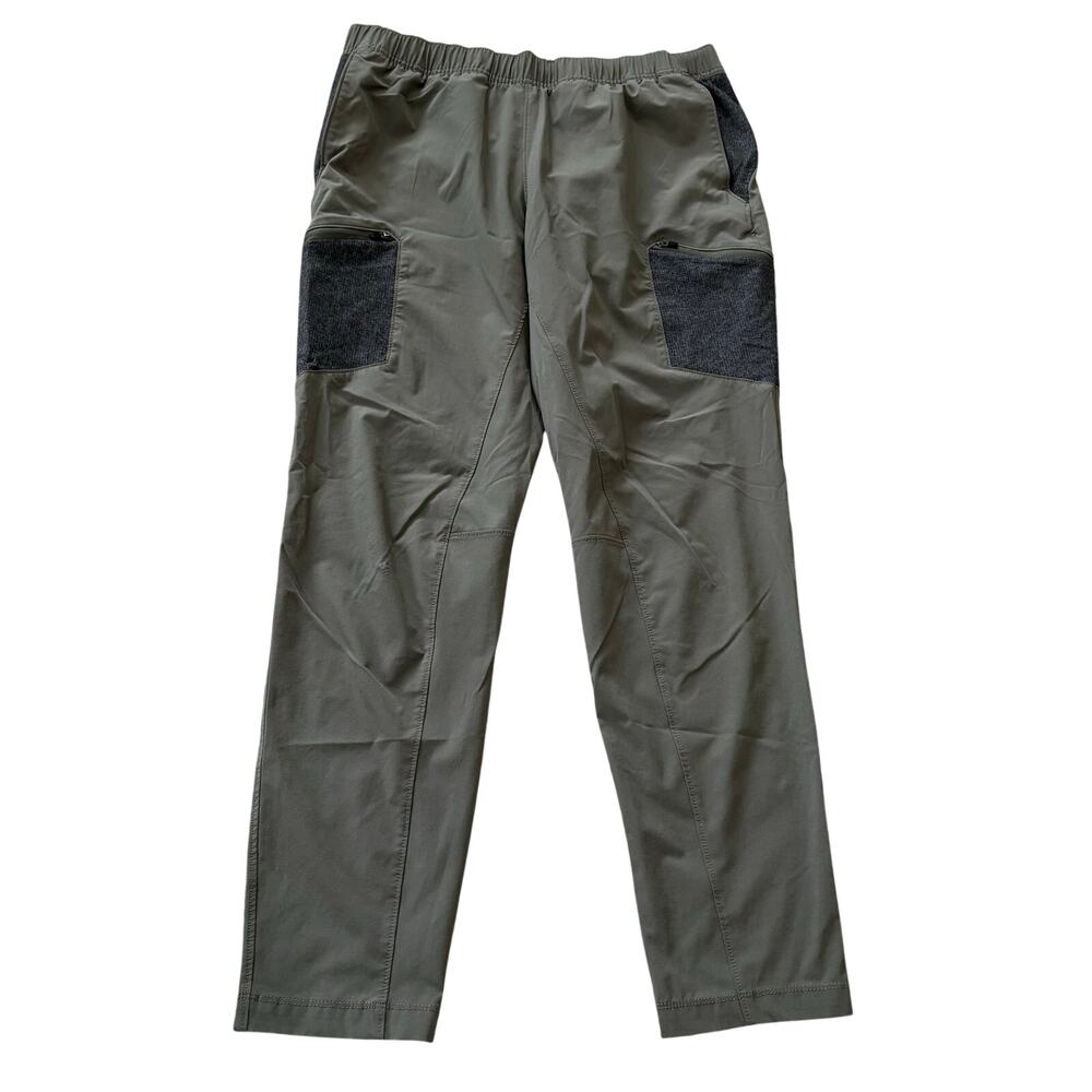 Eddie Bauer Hiking Straight Leg Cargo Utility Outdoorsy Pants Grey Green Large